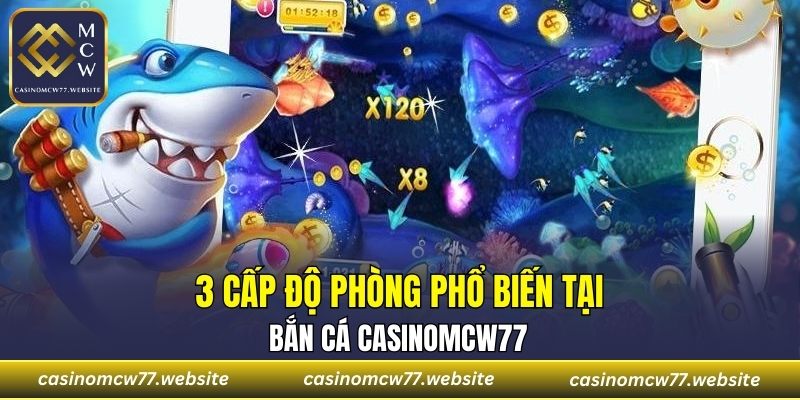 3 cấp độ phòng phổ biến tại bắn cá CASINOMCW77